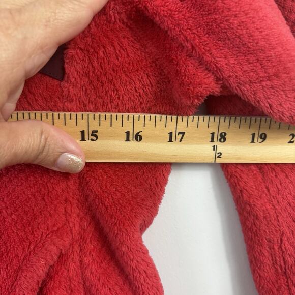 Patagonia Women Small Fleece Red Polartec Snap-T Pullover Fleece Sweater Jacket - Picture 8 of 10